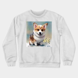 Cute Corgi Puppy Art 2 Crewneck Sweatshirt